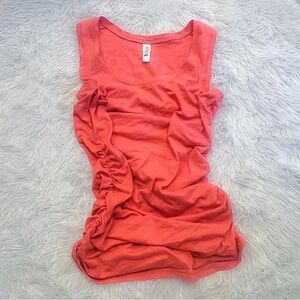 Y2K Victoria’s Secret Coral Yoga Long Tank Top Small with Cinched Waist